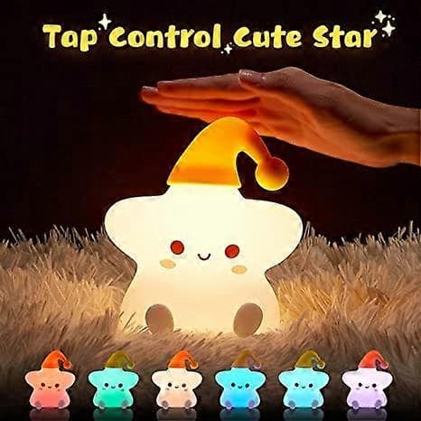 1 stk. sød stjernenatlampe, Kawaii