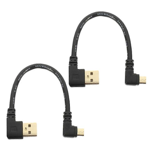 Micro USB-kabel kort 2 st Multi Gummi Snabbladdning för telefonanvändning Multi 15.50X2.60X0.70CM