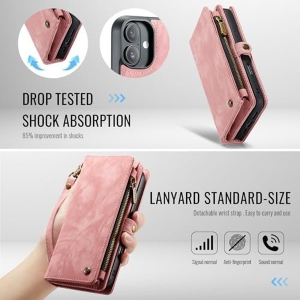 caseme 008 iphone 16 pro max pinkki ruusu pink