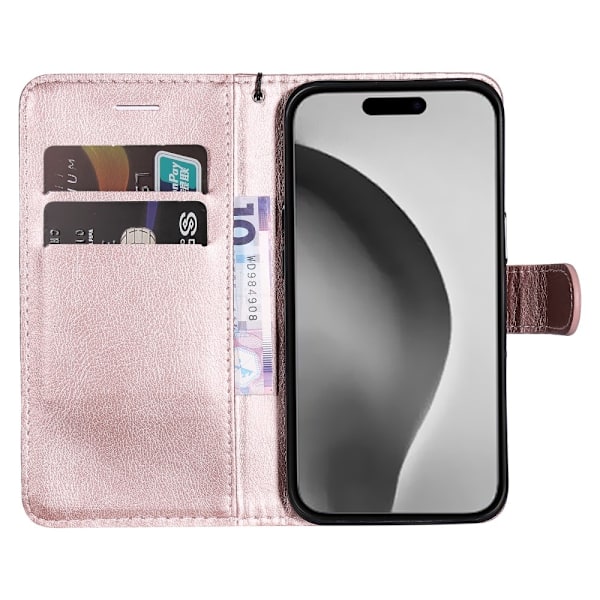 iPhone 16 Pro Max Skal Läder Roséguld 84