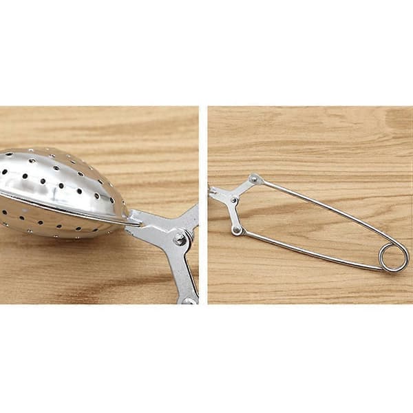 Tesil för teanvändning 2 st silver rostfritt stål hjärtformad infuser