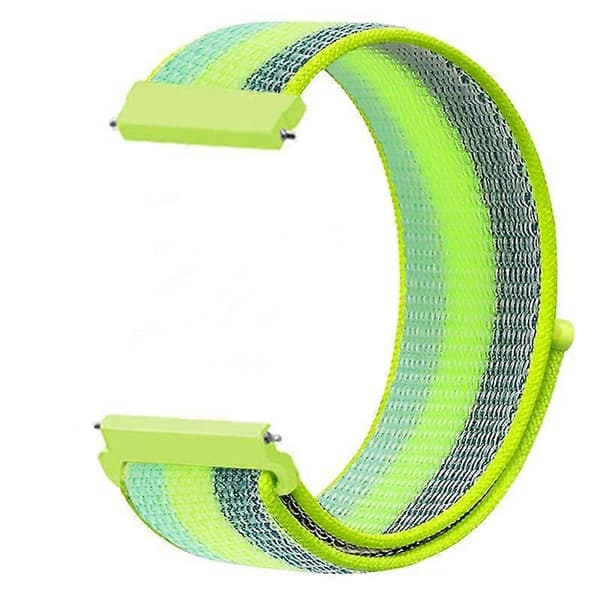 22 mm Nylon Sport Hurtigutløserrem, Chartreuse