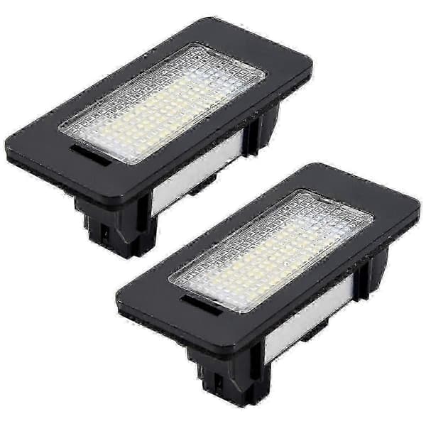 2x valkoinen LED-rekisterikilven valo BMW E39 E60 E61 E46 - Ei virhettä