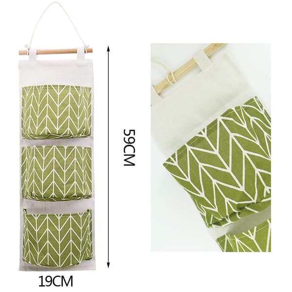 Wall Mounted Closet Storage Bag, 3 Pockets Waterproof