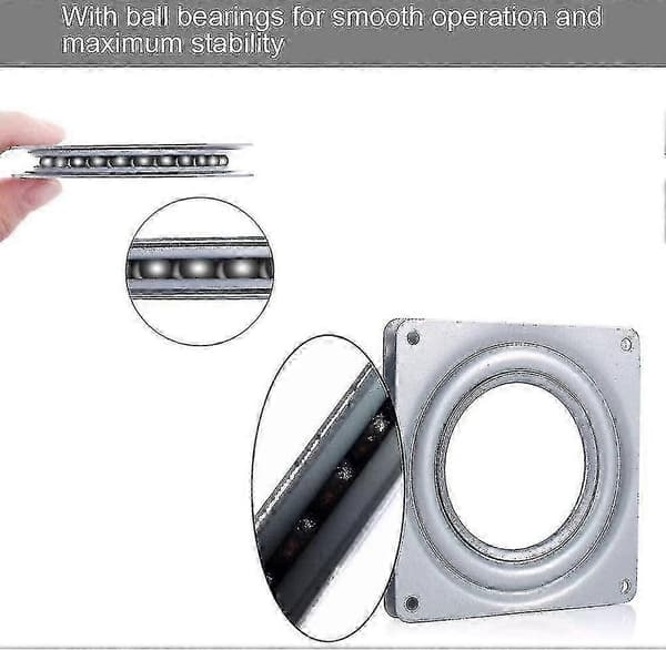 Firkantet Lazy Susan Roterende Platform 360 Grader Drejeplade Med 6 Tommer