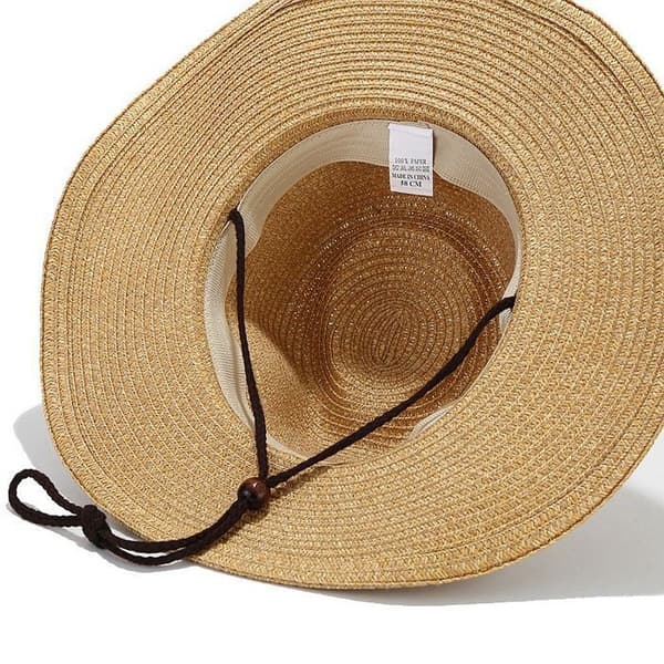 Cowboyhat til kvinder og mænd XJYDNCG Stråhat til kvinder Sommer Solhat - Mørkebrun