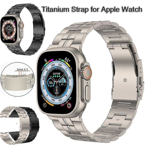 Passer for Apple Applewatch8 Ultra Titanium Metal Watch Strap Iwatch Metal