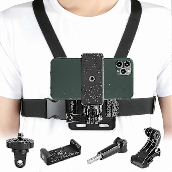 Brystsele Kropsremholder til iPhone GoPro Android