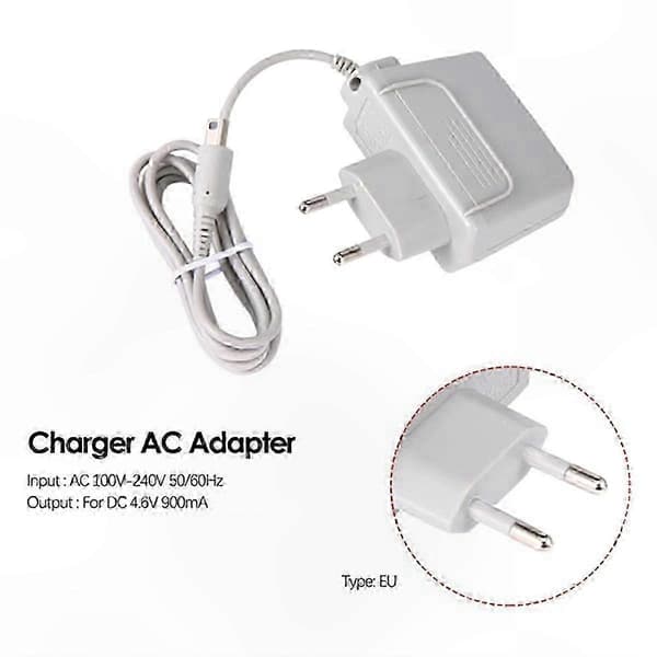 AC-adapter for 2DS XL og 3DS XL bærbare spillkonsoller EU-plugg strømforsyning gray