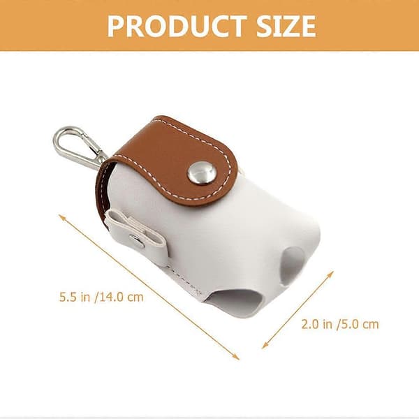 Golfbollsförvaringsväska för utomhusbruk Ljusbrun PU-material Light Brown 14x5CM