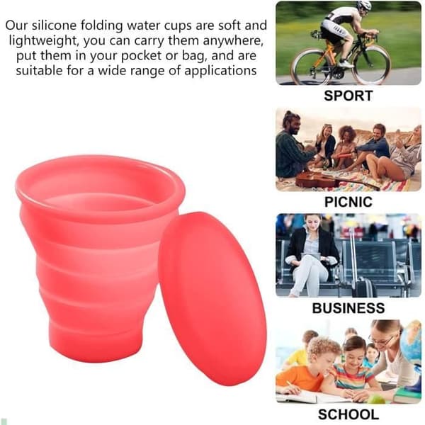 Sammenklappelig krus - Ikke specificeret - 4 stk. - Silikone - 170ML - Varmebestandig