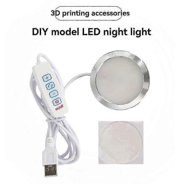 3D-printmodel LED-lys LED-spotlight 5V ultratynd natlysudgave 0428