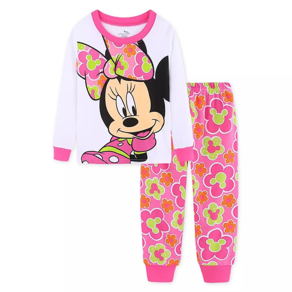 Børn Piger Minnie Nattøj Pyjamas Pjs Sæt Toppe+bukser Pyjamas Sæt Nattøj