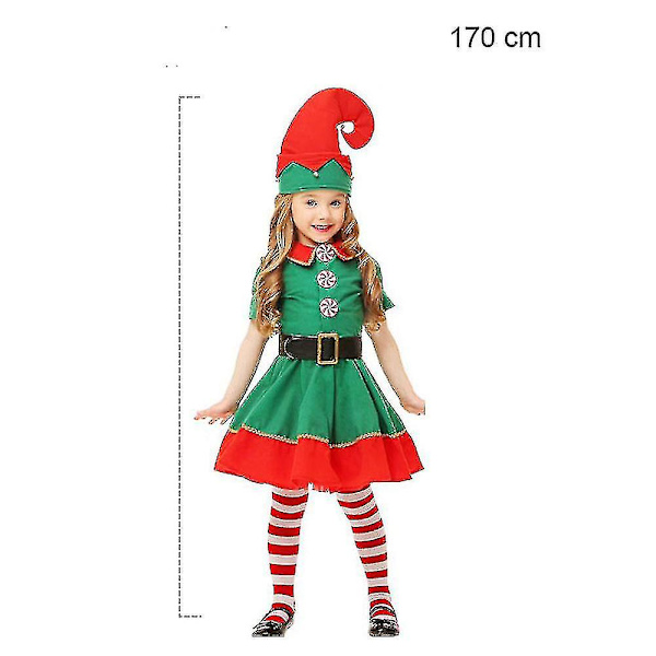 Kostymer Tjejer Elf Kostym för barn Xmas Julkostymer Y