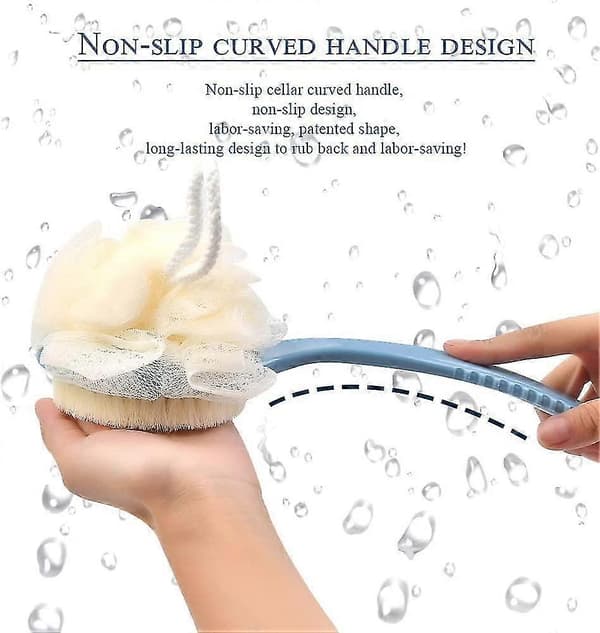 Ryggskrubber Kroppsbørste Loofah Tørrbørsting