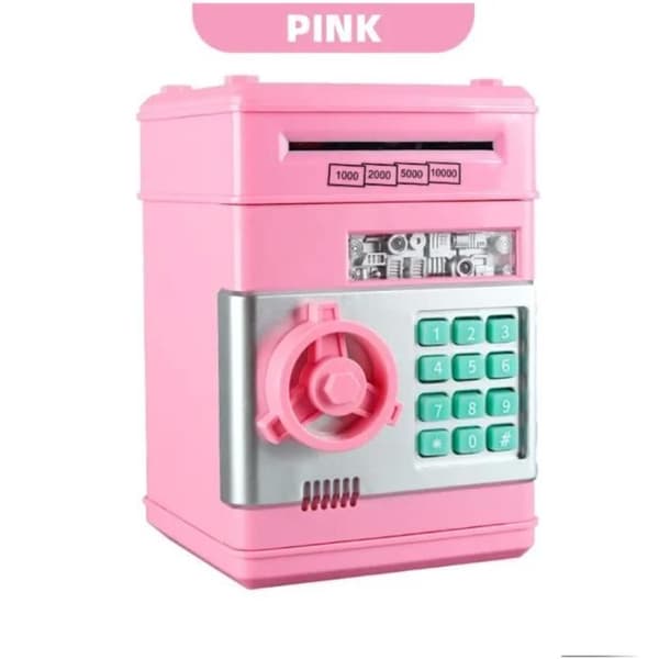 Automatisk elektronisk myntbank, minisafe, pengebesparende boks, ordteller