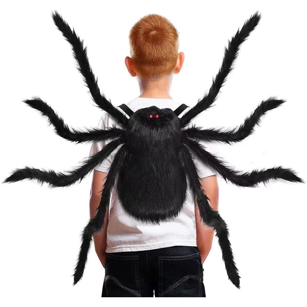 Kæmpe Spider Rygsæk Med Remme, Goody Bag Skræmmende Stor Sort Spider Til Festtilbehør