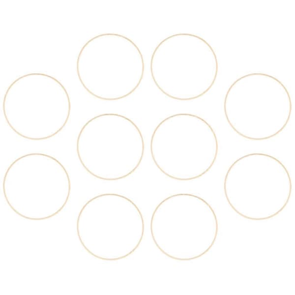 Blomsterhåndverksringer 10 stk. Perfekt for bryllupsdekor og drømmefangermateriale 3,9x3,9x0,4 tommer sirkelform