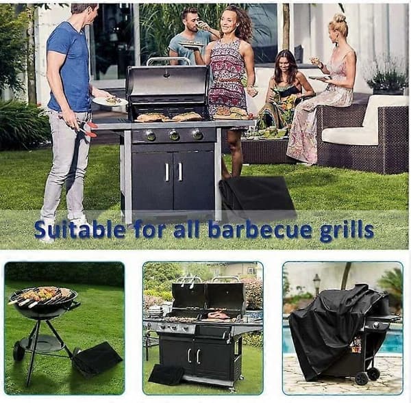 Grillin suojapeite - 170 x 61 x 117 cm, musta