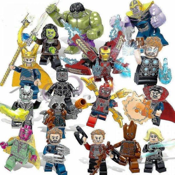 16 buc/sæt Marvel Avengers Super Hero tegneserie Mini Cifre Dc Minifigur cadou pentru copii