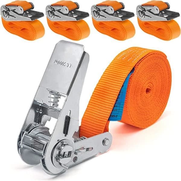 Surrestrop med spænder, 4 stk. - AMOUNE - Orange - Længde 40 cm