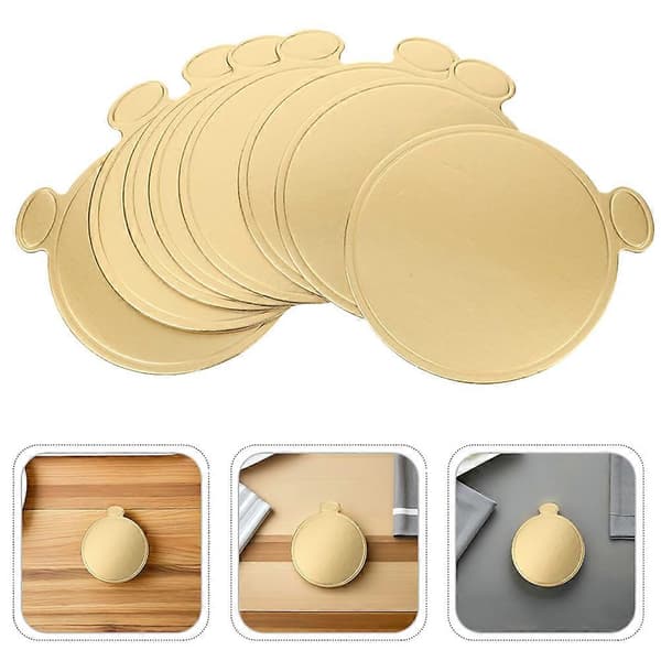 Rund kakebrett i papp for baking med 400 stk. Mousse kakebrett gyldne