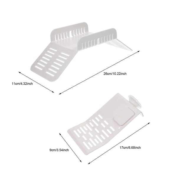 Reptilklätterramp Sköldpaddsplattform 2 st Vit ABS-material
