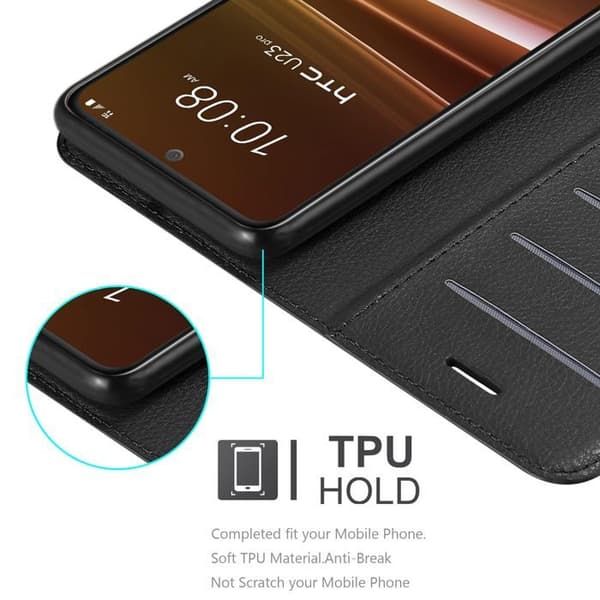 Etui til HTC U23 PRO i JET BLACK Svart