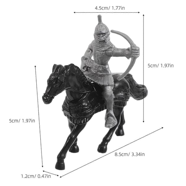 Ridder Modellsett Middelalderfigurer for Lek 32 Stk Ridder Soldat Modell