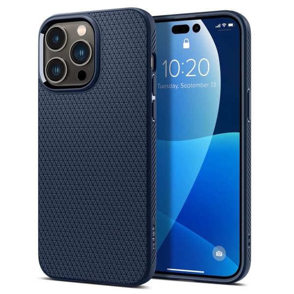 Spigen iPhone 14 Pro -kotelo Liquid Air Navy Blue