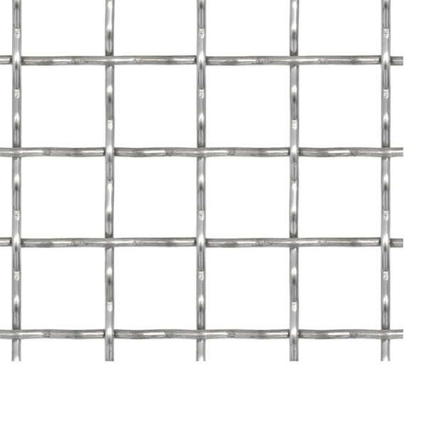 vidaXL Verkkoelementti ruostumaton teräs 50x50 cm 11x11x2 mm Silver Silver