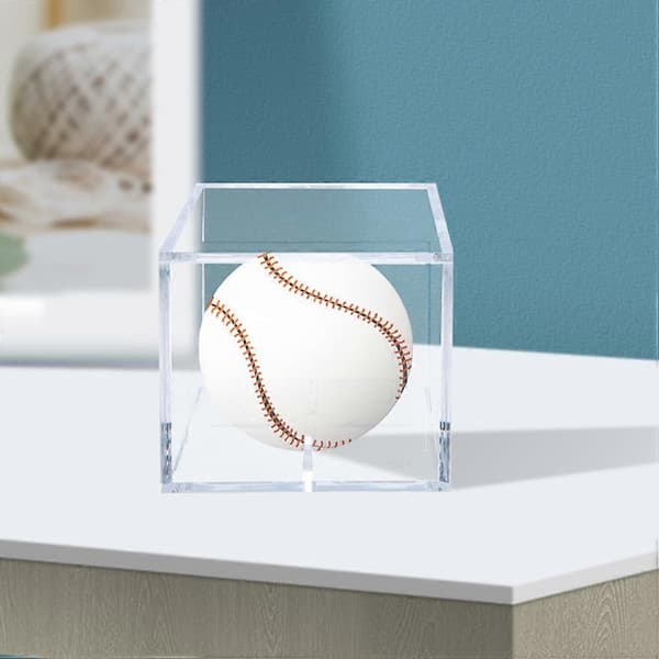 Dammtät förvaringslåda Akryl Baseball Displayfodral för 2 st Klara Hållare