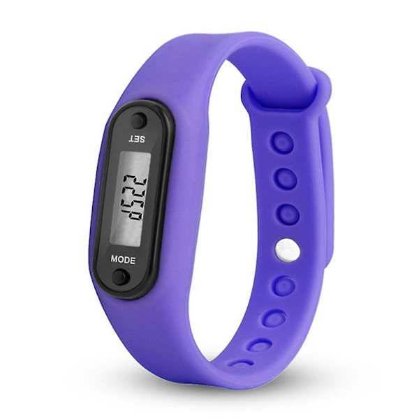 Askelmäärä Activity Tracker Fitness Watch Ranneaskelmittari LCD aikuisten lapsille purple