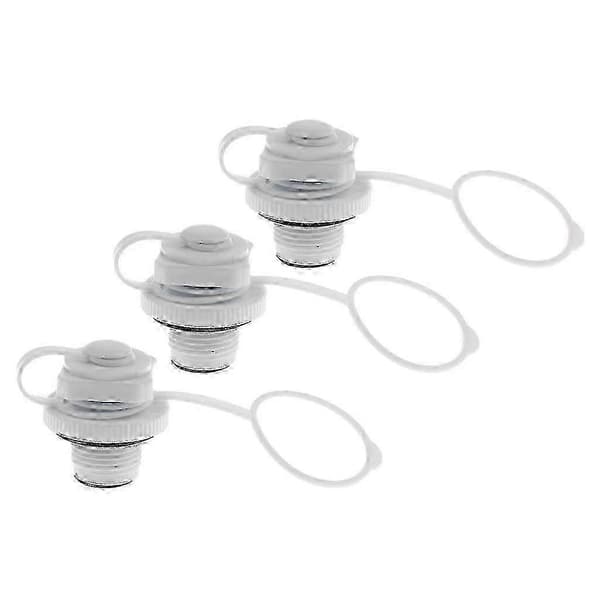 3-pack 22 mm envägs luftventilskruvbyte för uppblåsbar båt, pool och flotte