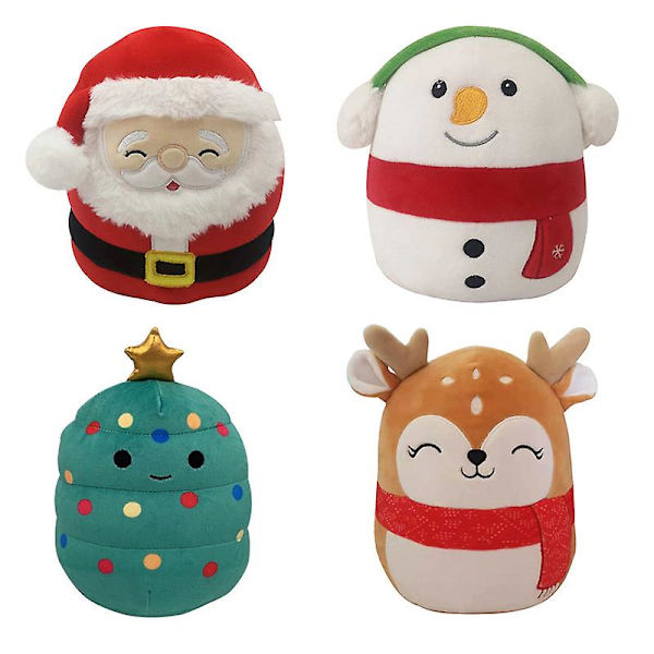 Julplyschleksak Tomte Ren Fylld Juldekorationer Barnpresent Old Man