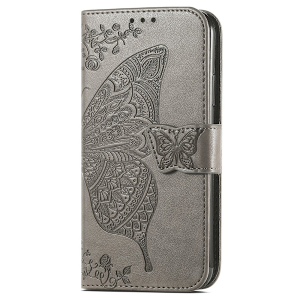 Samsung Galaxy A15 5G Cover Stor Sommerfugl Grå 74