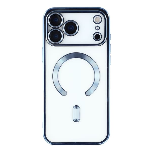 iPhone 17 Pro Max Deksel MagSafe Galvanisert TPU Blå 35