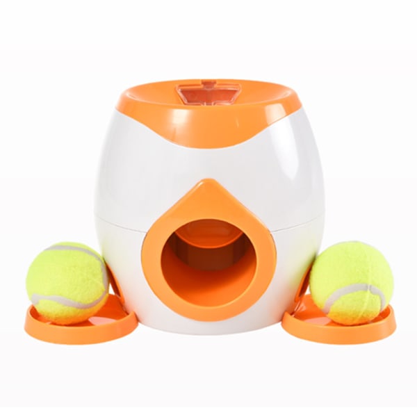 Hundeautomatisk boldkaster med 2 bolde holdbar boldkastemaskine til lille mellemstor hund