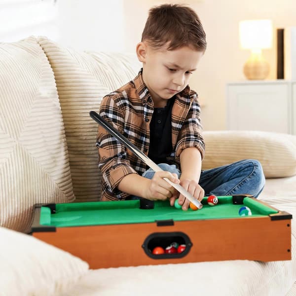 Mini Billardkø i træ til børn