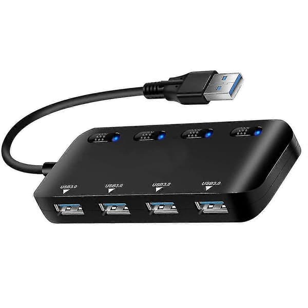 Multi Usb 3.0 Port Computer | Flere Usb Port Computer | Multi Usb Hub Computer - Høj blackUSB3 0