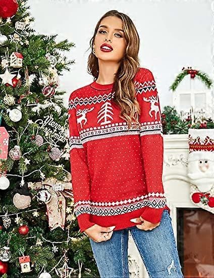 Kvinders grimme julesweater træ