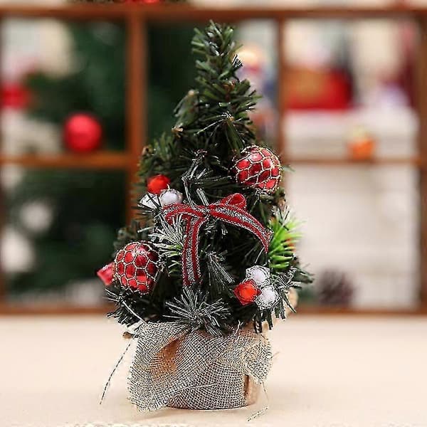 20 cm Mini Juletre i Lin PVC Julepynt Borddekorasjon
