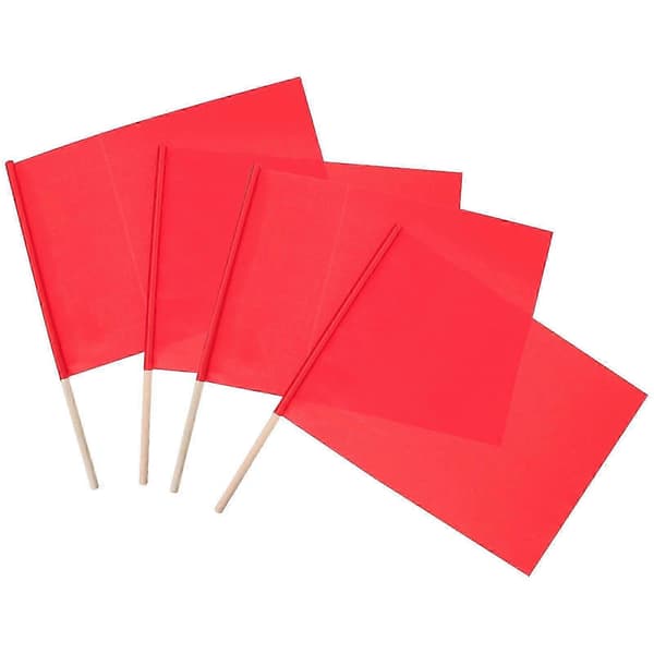 Handsignalflaggor Tävlingsledarflaggor Trä 4st Upplaga 0816 5 5