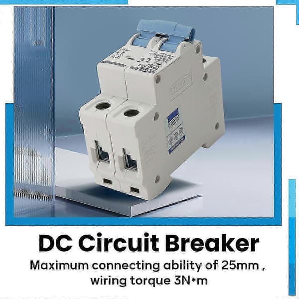 2P 1000V DC Mini effektbryter for solcelleanlegg - DC MCB beskyttelse for solcellepaneler 63A