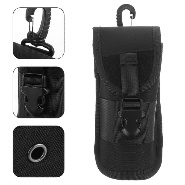 Sort bærbar brilleholder til opbevaring 4 stk. holdbart brilleetui Black 18x9cm
