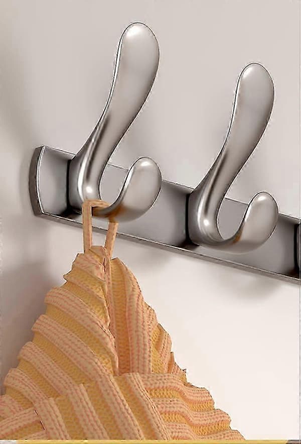 Väggmonterade klädkrokar 4-pack - Organizer i rostfritt stål