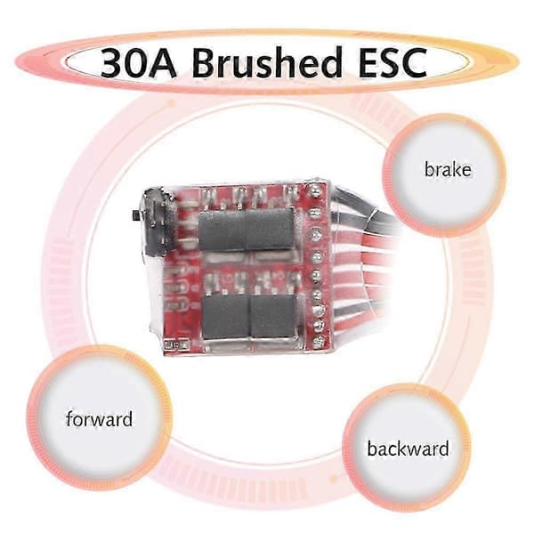 30A 4.8-8.4V Mini Børstet Elektrisk Hastighedsregulator ESC Børstemotor Hastighedsregulator til C14 C24 MN