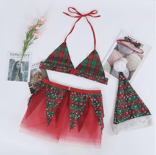 Kvinnor Tomtedräkt Cosplay Underkläder