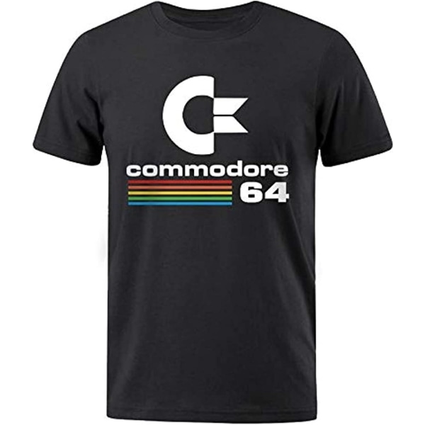 Miesten T-paidat Summer Commodore 64 Print T-paita C64 SID Amiga Retro Cool Design T-paita Lyhythihainen Top tee Miesten Vaatteet Musta