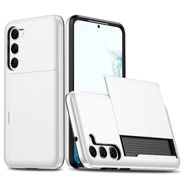 Samsung Galaxy S23 Plus -kotelo korttipaikalla, valkoinen 55